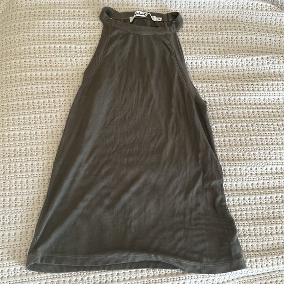 Michael Stars Aria Ribbed High Neck Tank Top - Picture 2 of 5